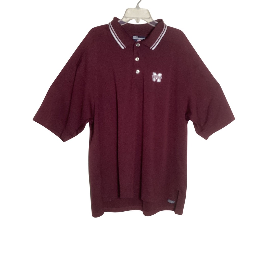 Pro Celebrity Mississippi State Polo Men XXXL Maroon Gorpcore Sporty Minimalist